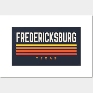 Fredericksburg Texas Retro Vintage Stripes Posters and Art